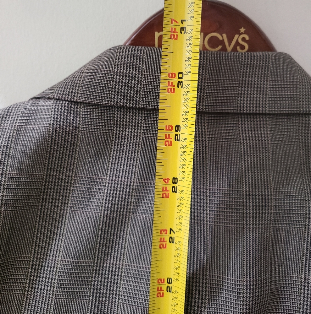 Christian Dior Monsieu Vintage Sportcoat Blazer Gray Glen Plaid Sz 40 Classic - Picture 15 of 16